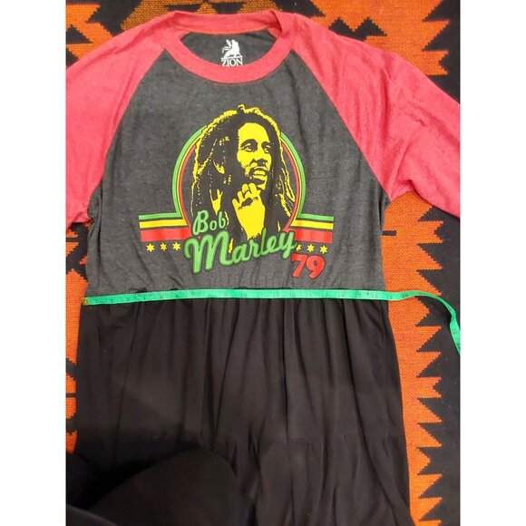 NEW Handmade Bob Marley Midi Dress. 3/4 Raglan Sleeve. Large/ XXL - Picture 10 of 16